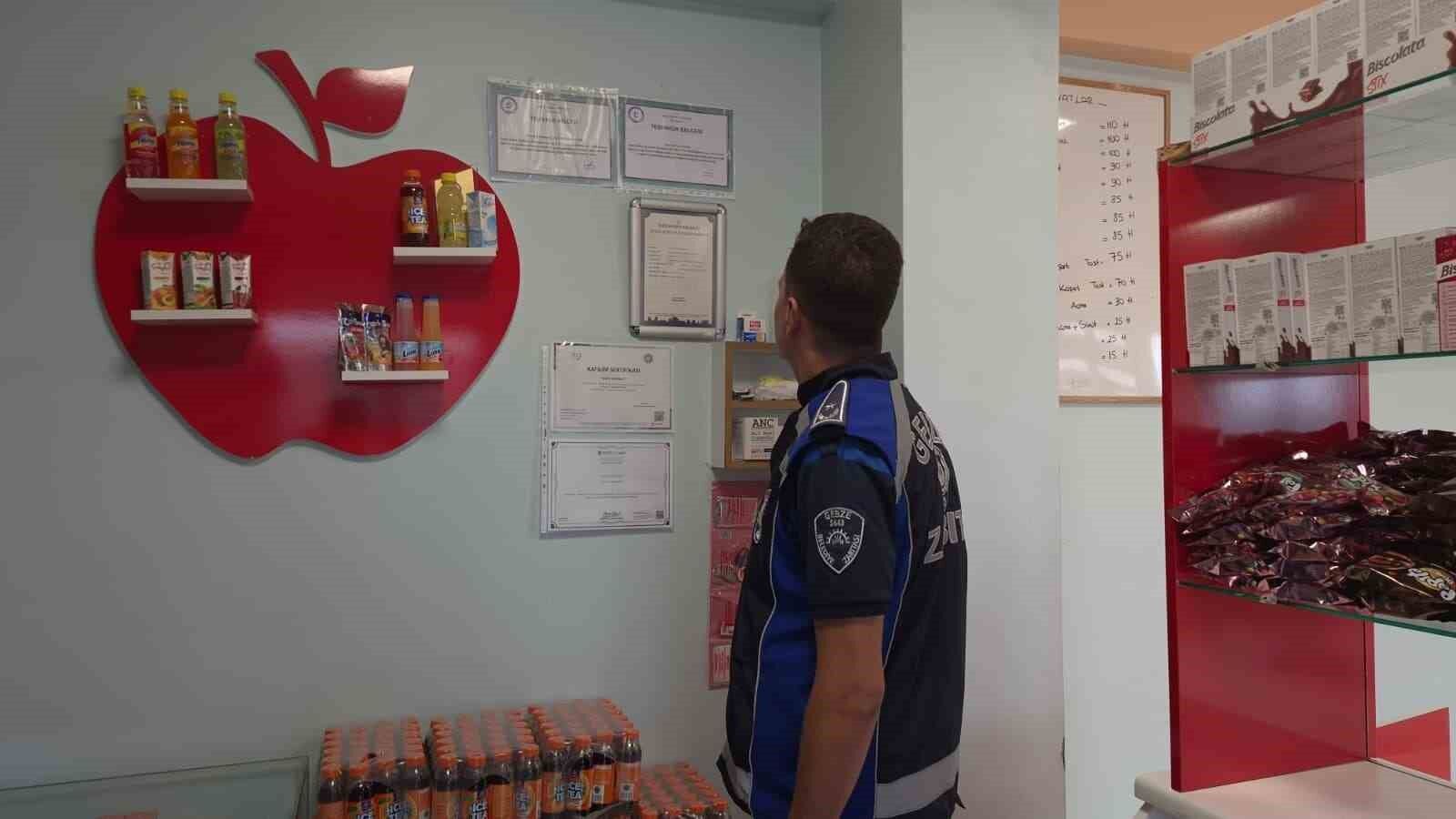 Gebze'de okul kantinlerinde hijyen ve etiket denetimi yapıldı