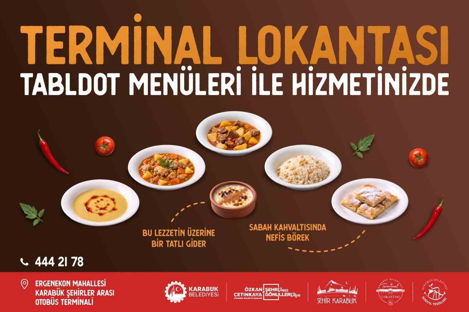 Karabük Belediyesi Terminal Lokantası'nda tabldot menü dönemi