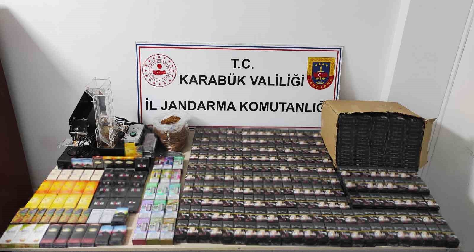 Karabük'te kaçak tütün ve sigara operasyonu