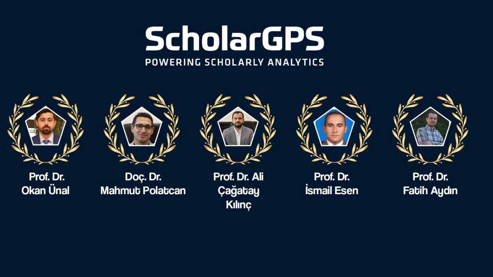 KBÜ'den beş akademisyen ScholarGPS'in dünyanın başarılı bilim insanları listesinde