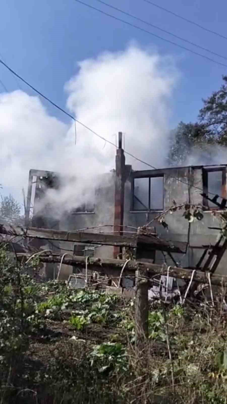 Yayla evinde yangın