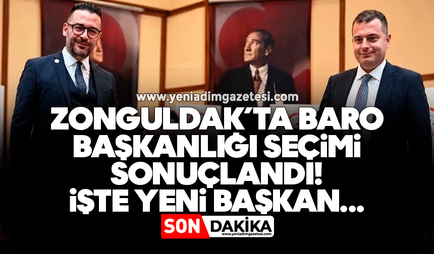 Zonguldak’ta baro başkanlığı seçimi sonuçlandı! İşte yeni başkan…