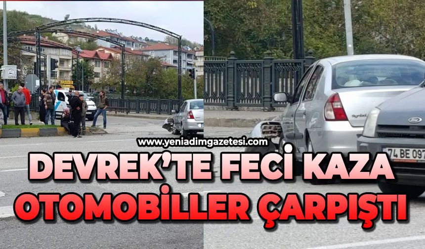 Devrek'te korkunç kaza: İki otomobil çarpıştı