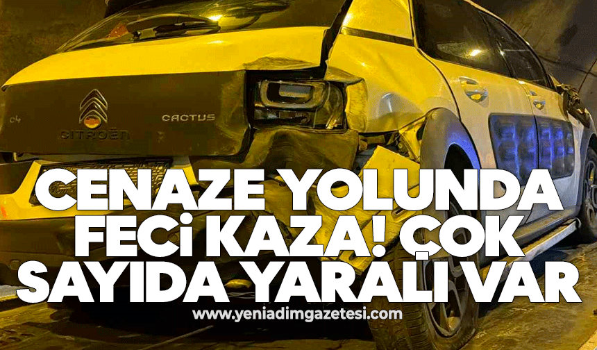 Cenaze yolunda feci kaza! Çok sayıda yaralı var