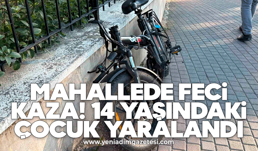 Mahallede feci kaza! 14 yaşındaki çocuk yaralandı