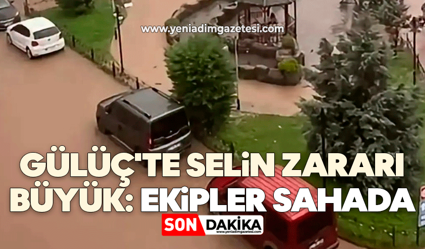 Gülüç'te selin zararı büyük: Ekipler sahada