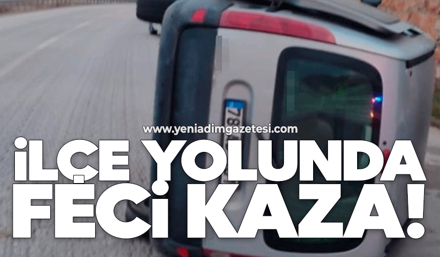 İlçe yolunda feci kaza