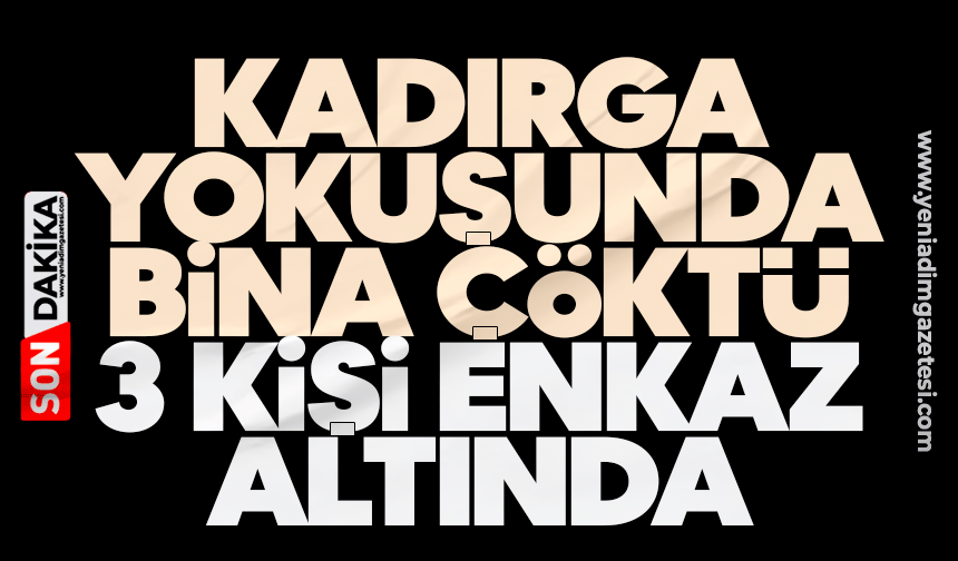 Kadırga yokuşunda bina çöktü: 3 kişi enkaz altında
