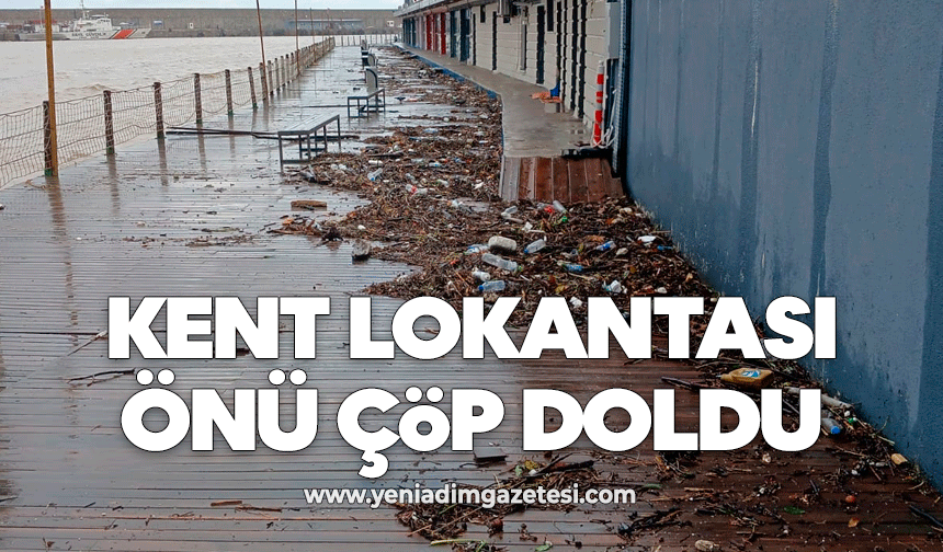 Kent Lokantası önü çöp doldu
