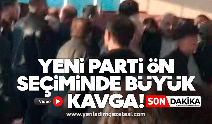 YENİ Parti ön seçiminde büyük kavga! İşte o görüntüler