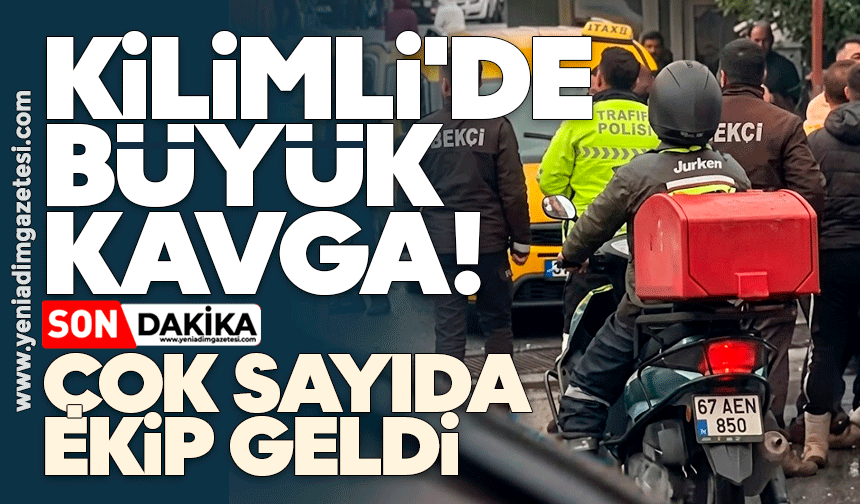 Kilimli'de büyük kavga! Çok sayıda ekip geldi