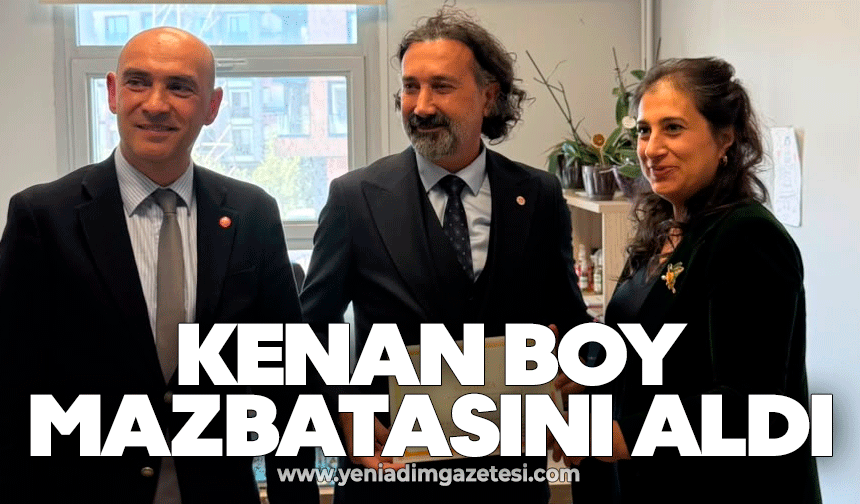 Kenan Boy mazbatasını aldı