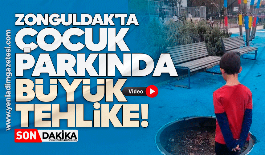 Zonguldak'ta çocuk parkında büyük tehlike!