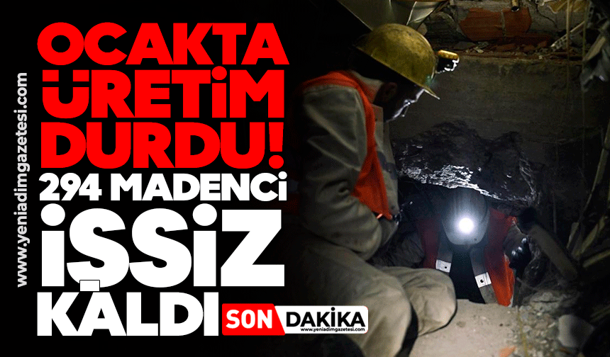 Ocakta üretim durdu: 294 madenci işsiz kaldı